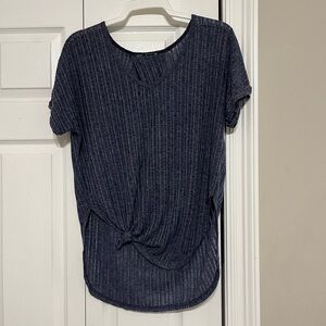 Navy Gray Ish Knot Tie Shirt Size Medium